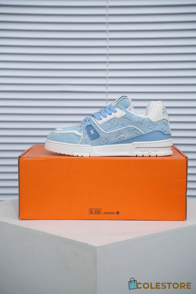 Colestore Louis Vuitton LV Trainer Sneaker Blue Canvas - 1