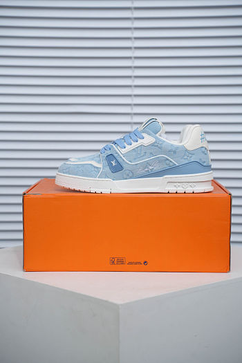 Colestore Louis Vuitton LV Trainer Sneaker Blue Canvas
