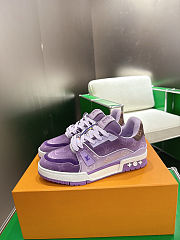 Colestore Louis Vuitton LV Trainer Sneaker Purple Monogram-printed canvas - 1