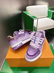 Colestore Louis Vuitton LV Trainer Sneaker Purple Monogram-printed canvas - 3
