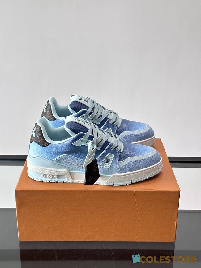 Colestore Louis Vuitton LV Trainer Sneaker Blue Monogram-printed canvas - 1
