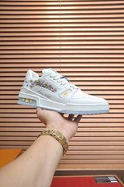 Colestore Louis Vuitton LV Trainer Sneaker White Grained calf leather - 1