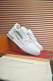 Colestore Louis Vuitton LV Trainer Sneaker White Grained calf leather - 5
