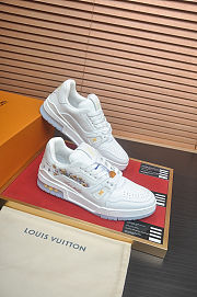 Colestore Louis Vuitton LV Trainer Sneaker White Grained calf leather - 3