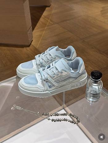 Colestore Louis Vuitton LV Trainer Sneaker Blue Mix of materials