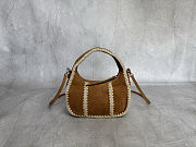 Colestore Miu Miu Wander Small Crochet Suede Bag Brown 20 x 6 x 17 cm - 5