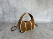 Colestore Miu Miu Wander Small Crochet Suede Bag Brown 20 x 6 x 17 cm - 2