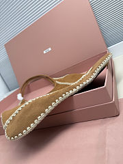 Colestore Miu Miu Ivy Suede And Crochet Bag Brown 35×40cm - 6