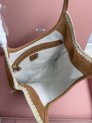 Colestore Miu Miu Ivy Suede And Crochet Bag Brown 35×40cm - 2