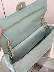 Colestore Chanel Large flap-top handbag Suede calfskin & Gold-plated metal Tiffany blue 19.5 x 32 x 10cm - 5