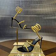 Colestore Rene Caovilla Juniper Black And Gold Sandal 105 - 1