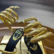 Colestore Rene Caovilla Juniper Black And Gold Sandal 105 - 6