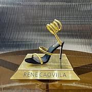 Colestore Rene Caovilla Juniper Black And Gold Sandal 105 - 4