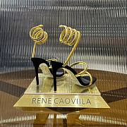Colestore Rene Caovilla Juniper Black And Gold Sandal 105 - 3