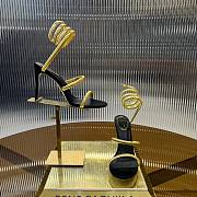 Colestore Rene Caovilla Juniper Black And Gold Sandal 105 - 2