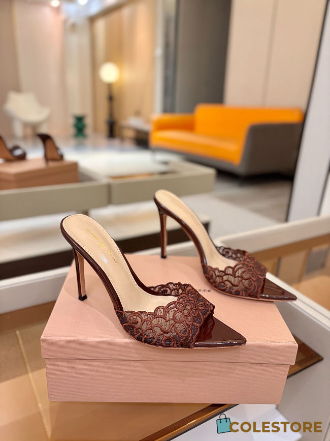 Colestore Gianvito Rossi Yvonne Mule Brown - 1