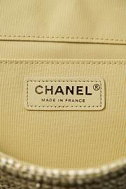 Colestore Chanel Small Coco Beach Small Flap Bag Light Gold Braided Raffia Gold Hardward 25.5x16x7cm - 4