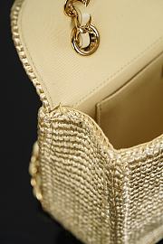 Colestore Chanel Small Coco Beach Small Flap Bag Light Gold Braided Raffia Gold Hardward 25.5x16x7cm - 5