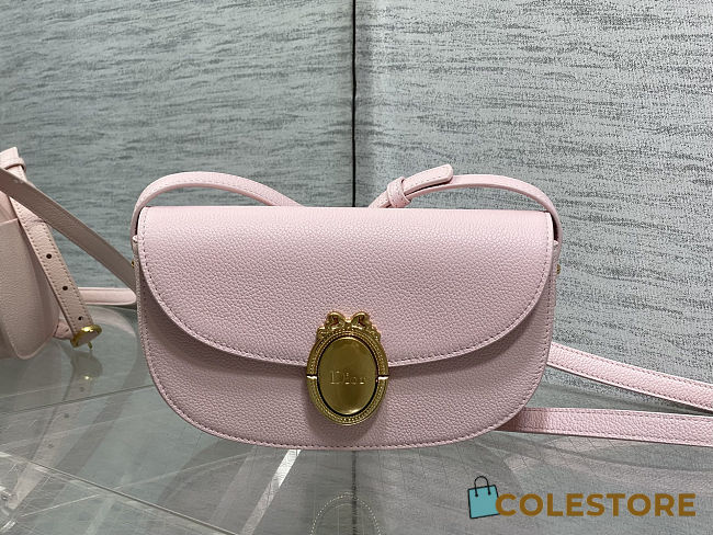 Colestore Dior Small Dior Médaillon Flap Bag Rose Tendre Grained Calfskin  21 x 12 x 5.5 cm - 1
