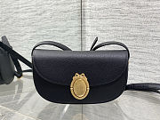 Colestore Dior Small Dior Médaillon Flap Bag Black Grained Calfskin  21 x 12 x 5.5 cm - 1