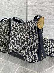 Colestore Dior Medium Dior Médaillon Bucket Bag Blue Dior Oblique Jacquard 26.5 x 26 x 15 cm - 4