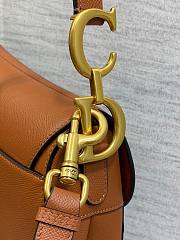 Colestore Dior Saddle Bag with Strap Golden Saddle Grained Calfskin 25.5 x 20 x 6.5 cm - 6