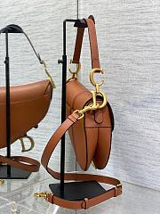 Colestore Dior Saddle Bag with Strap Golden Saddle Grained Calfskin 25.5 x 20 x 6.5 cm - 4