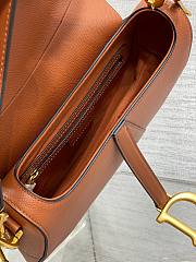 Colestore Dior Saddle Bag with Strap Golden Saddle Grained Calfskin 25.5 x 20 x 6.5 cm - 5