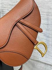 Colestore Dior Saddle Bag with Strap Golden Saddle Grained Calfskin 25.5 x 20 x 6.5 cm - 3