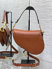 Colestore Dior Saddle Bag with Strap Golden Saddle Grained Calfskin 25.5 x 20 x 6.5 cm - 2