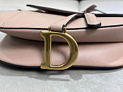 Colestore Dior Saddle Bag with Strap Blush Grained Calfskin  25.5 x 20 x 6.5 cm - 4