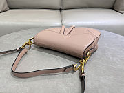Colestore Dior Saddle Bag with Strap Blush Grained Calfskin  25.5 x 20 x 6.5 cm - 3