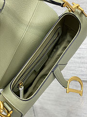 Colestore Dior Saddle Bag with Strap Ceder Green Grained Calfskin 24×6×18cm - 4