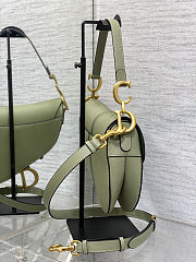 Colestore Dior Saddle Bag with Strap Ceder Green Grained Calfskin 24×6×18cm - 3