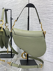 Colestore Dior Saddle Bag with Strap Ceder Green Grained Calfskin 24×6×18cm - 2