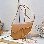 Colestore Dior Medium Soft Saddle Bag with Strap Camel Vintage Smooth Calfskin 24 x 20 x 7 cm - 1
