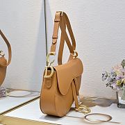 Colestore Dior Medium Soft Saddle Bag with Strap Camel Vintage Smooth Calfskin 24 x 20 x 7 cm - 6
