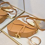 Colestore Dior Medium Soft Saddle Bag with Strap Camel Vintage Smooth Calfskin 24 x 20 x 7 cm - 5