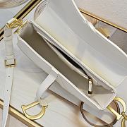 Colestore Dior Medium Soft Saddle Bag with Strap White Vintage Smooth Calfskin 24 x 20 x 7 cm - 6