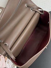 	 Colestore Chanel Maxi Flapbag Grained Calfskin & Silver Metal Light Brown 19.5 x 32 x 10cm - 4