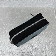 Colestore Chanel Large Zipped Pouch   Canvas, Calfskin & Silver-Tone Metal  Blue & Black 23x13x9cm - 6