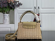 Colestore Louis Vuitton Capucines Mini Gold Rattan and Cowhide leather 21 x 13.6 x 8 cm - 3