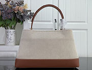 Colestore Louis Vuitton Capucines Weekender Tan Canvas and cowhide leather 43.5 x 15.5 x 16 cm - 3