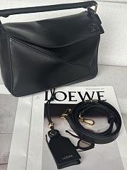 Colestore Loewe Small Featherlight Puzzle Bag in Nappa Lambskin Black 24x10.5x16.5cm - 4