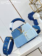 Colestore Louis Vuitton Capucines Mini Blue Denim 21 x 13 x 8 cm - 1