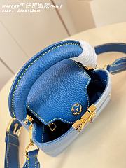 Colestore Louis Vuitton Capucines Mini Blue Denim 21 x 13 x 8 cm - 3
