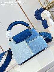 Colestore Louis Vuitton Capucines Mini Blue Denim 21 x 13 x 8 cm - 2