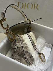 Colestore Christian Dior Niloticus Crocodile Himalaya Saddle Bag Latte  - 4