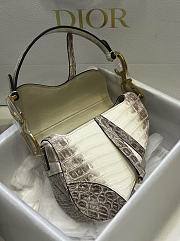 Colestore Christian Dior Niloticus Crocodile Himalaya Saddle Bag Latte  - 6