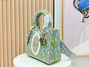 Colestore Dior Medium Lady D'Late Multicolor Lily of the Valley Embroidery with Dior Médaillon 24 × 20 × 11 cm  - 4